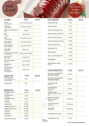 Kerstbestellijst